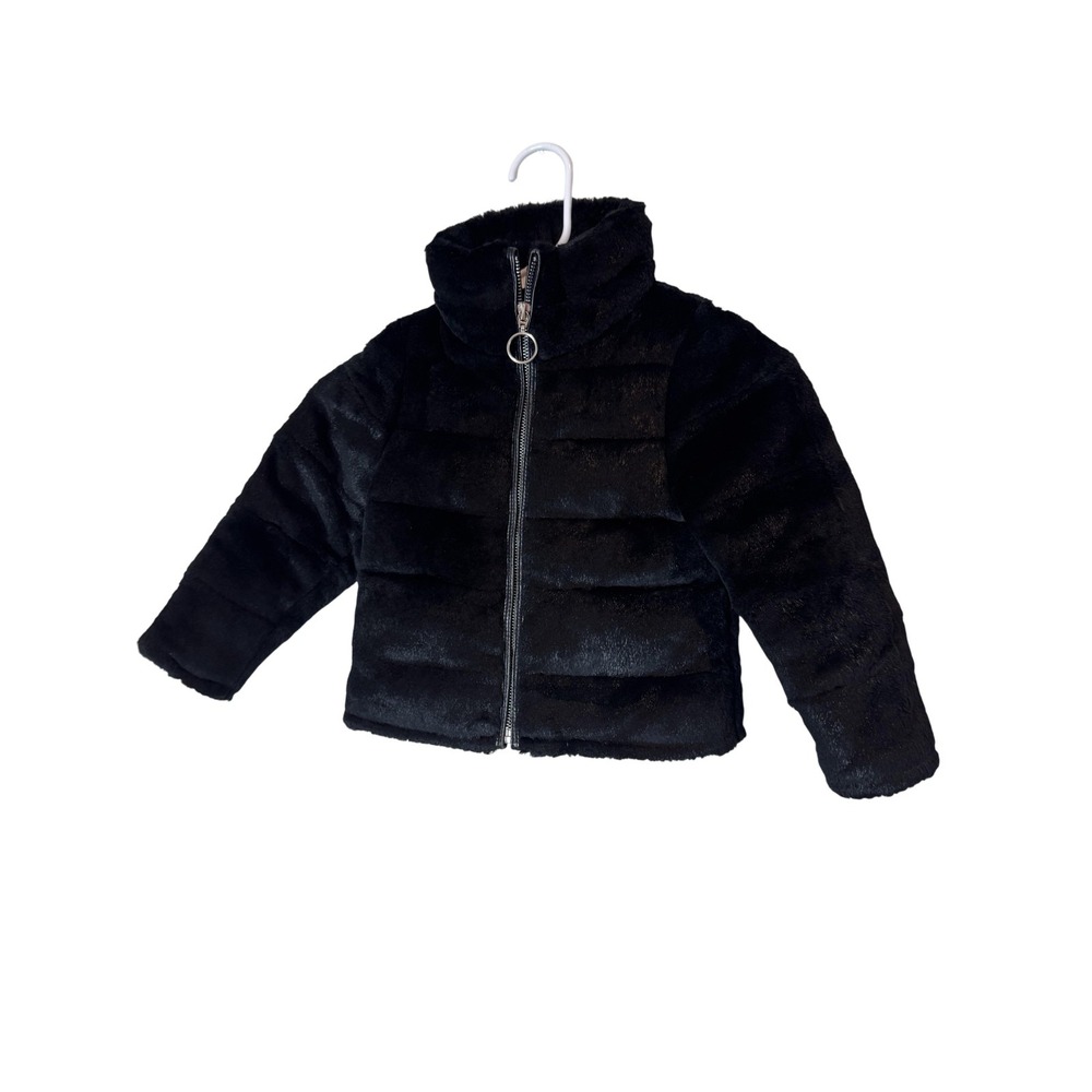 Burberry‎ Jacket Girls 4Y Puffer Made Italy Real Rabbit Fur Trim Winter
